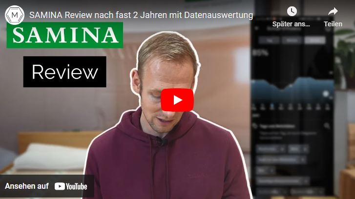 YouTube Video SAMINA Review nach fast 2 Jahren mit Datenauswertung