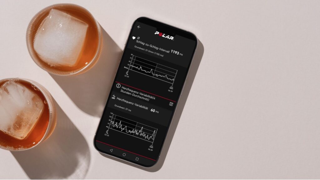 Polar App zeigt nächtliche HRV – Tracking von Regeneration und Stress über Wearable