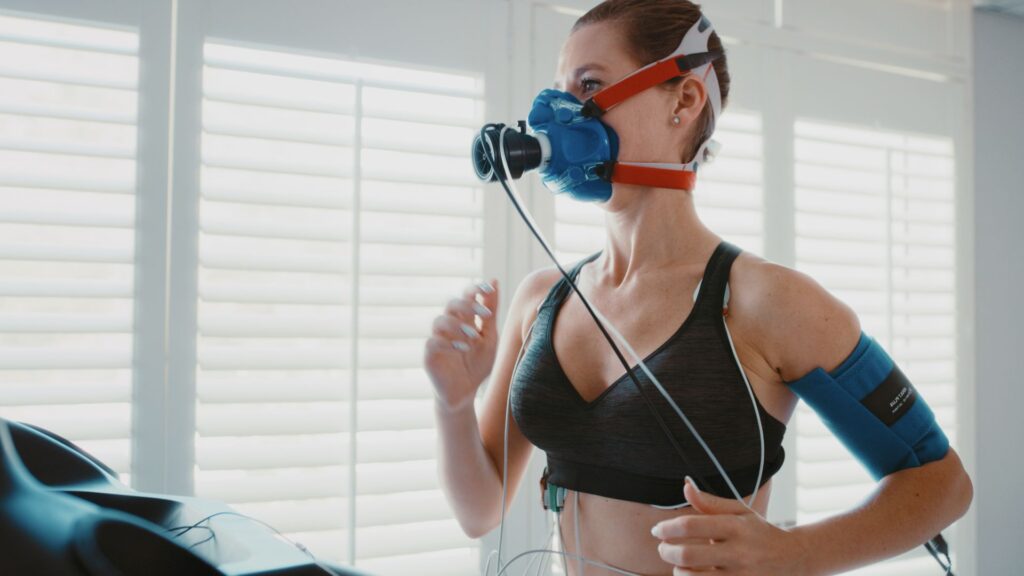 VO2max Test mit Atemmaske - Messung der maximalen Sauerstoffaufnahme
