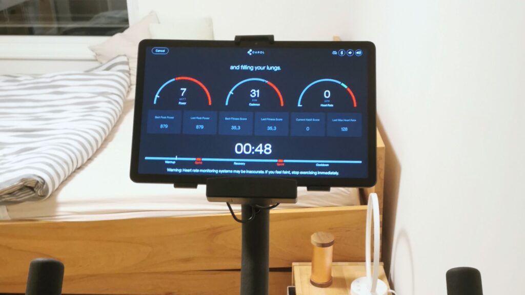 Carol Bike Trainingsanzeige -Leistungswerte, Watt und Fitness Score